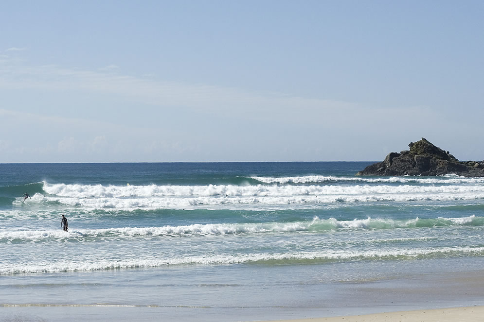 Surfering at Broken Head Byron Bay